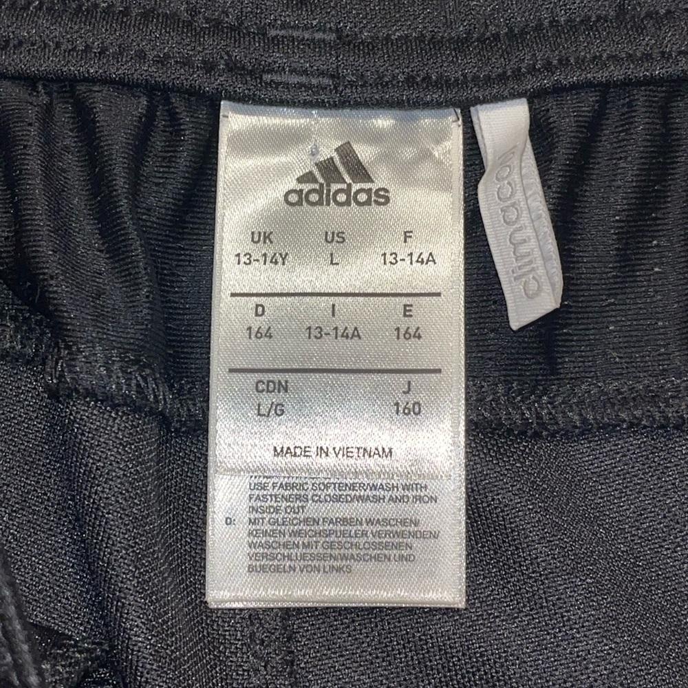 US Large adidas pink/black track pants